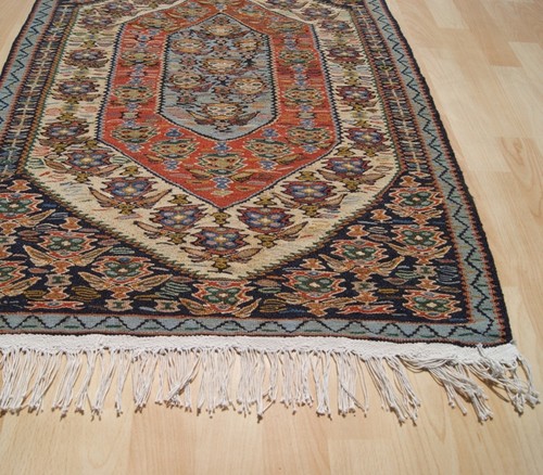 WOHNKULTUR KURDISCHER KELIM MEHRFARBIG RECHTECKIG WOLLE 20+ KELIM LÄUFER 2X7ft - Bild 2 von 4