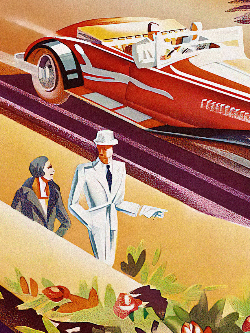1935年　フランス南部「都市観光案内ポスター」 1935年 フランス南部「都市観光案内ポスター」 - メルカリ