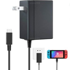 For Nintendo Switch AC Power Supply Adapter Home Wall Travel Charger Cable 2.4A