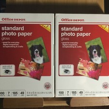 NEW 100 4X6 Sheet Standard Gloss Photo Paper for inkjet printers Double Pack