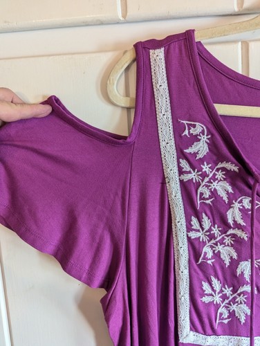NEW Lane Bryant Purple Cold Shoulder Swing Co. Women’s Top Sz 22/24 NWT - Picture 14 of 18