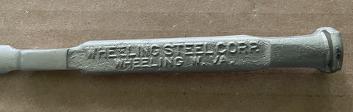 Vintage WHEELING STEEL CORP Metal Letter Opener LaBelle Cut Nail W. Va. #1 - Picture 7 of 10