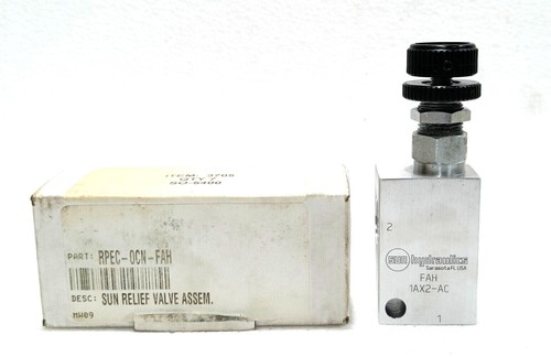 SUN HYDRAULICS RELIEF VALVE FAH 1AX2-AC / RPEC-OCN-FAH #NEW - Picture 2 of 9