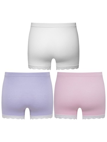 Kids Girls Underwear Stretchy 3Pcs/Set Sportwear Shorts Skating Panties Gym Bow - Picture 9 of 125