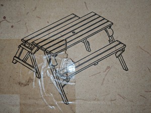 Merry Products Mpg Act04s Small Picnic Table Garden Bench Nib