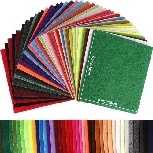 40 Pcs 6 X 6 Inches Craft Felt Fabric Sheets, Assorted Colors Non Woven Felt She - Picture 2 of 8