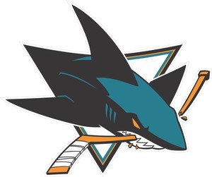 San Jose Sharks Logo Vinyl Sticker Decal **SIZES** Cornhole Wall Car Bumper