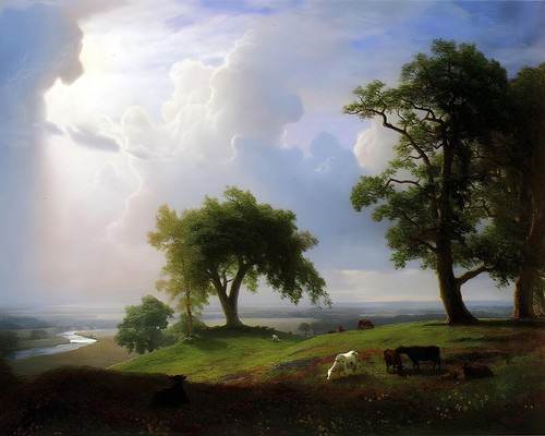 California Spring Farm Cow Print 8x10 200yr Ink Museum 100% Cotton Paper A41 - Picture 1 of 5