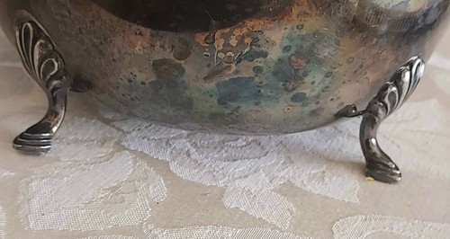 Vintage WM Rogers Silverplate 612 Footed BOWL Dish Scalloped Edge 7.5” Victorian - Picture 4 of 4