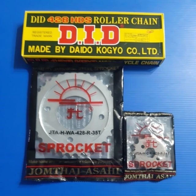 Juego de cadena de piñón cadena solar DID grueso w110i w110s dream 110i w 125 Msx 428-106L Foto 2 de 4