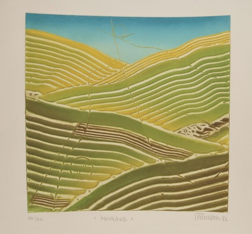 Gustl Stark /Radierung - Prägedruck/Handsigniert /40 Exemplare /1983/Landschaft - Picture 2 of 3