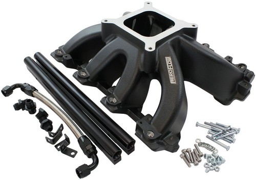 Aeroflow AF6250-5001 Black LS V8 Cathedral Port EFI Hi Rise Intake Manifold Kit - Picture 2 of 5