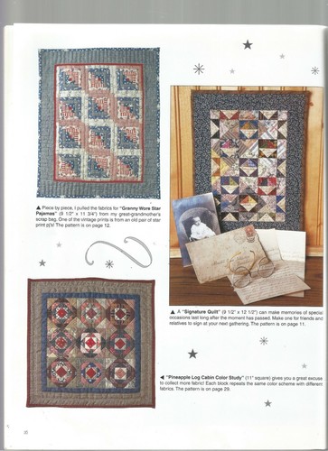 Zusammengesetzte Quiltmuster Bits of Whimsy Teetassen Ananas Blockhaus Schätzchen H71 - Bild 7 von 8