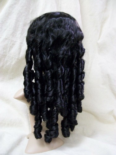 Schwarze Baby Puppe Perücke Ringel Locken Bürgerkrieg Ära Southern Belle Mary Todd Lincoln - Bild 3 von 12