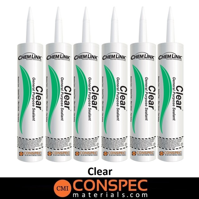 Chemlink CLEAR Paintable Window Door Glass Skylight Roofing RV Sealant