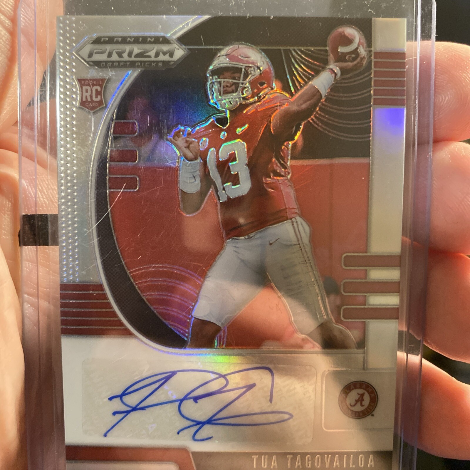 2020 Panini Prizm Draft Picks #101 Tua Tagovailoa Silver Prizm Auto RC Autograph