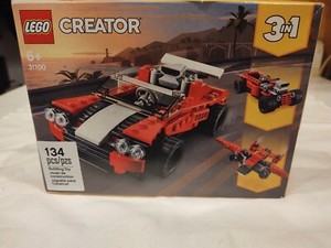 LEGO Creator 3in1 Sports Car Plane Hot Rod 31100 134 Piece Building Toy Age 6+