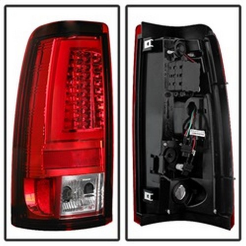 Spyder Auto LED Tail Lights, Version 2, Red Clear - Picture 5 of 18