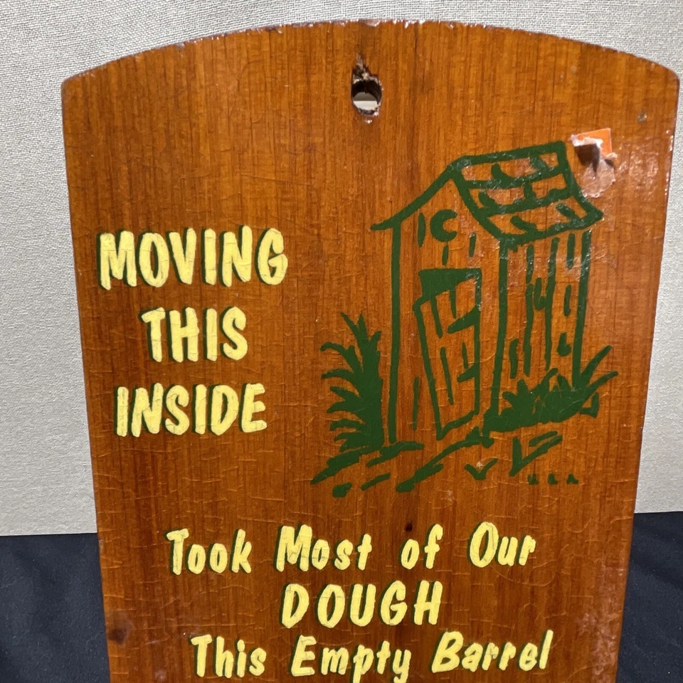 "Placa de madera vintage primitiva para decoración de pared Kennett FIRMADA 8"" pulgadas" Foto 3 de 4