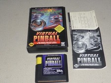 SEGA GENESIS VIDEO GAME VIRTUAL PINBALL COMPLETE W CASE & MANUAL