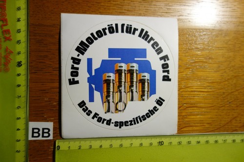 Alter Aufkleber Automobil Tankstelle Oil Öl FORD MOTORÖL