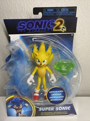 Sonic The Hedgehog 2 Super Sonic With Master Emerald Action Figure