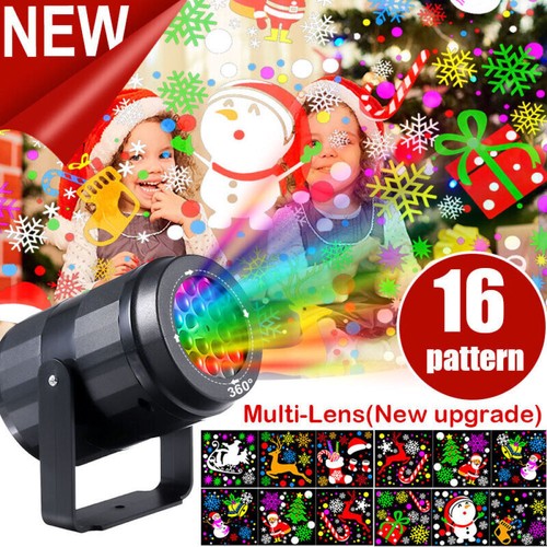Indoor Christmas Projector Lights Xmas Party LED Projection Snowflake Laser Lamp - Picture 2 of 16