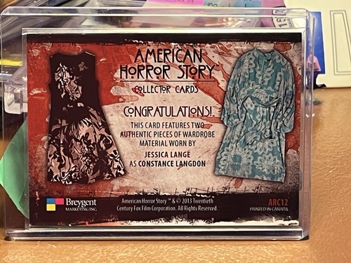 Tarjeta Reliquia Tela Breygent American Horror Duel ARC-12 Jessica Lange Temporada 1 - Imagen 2 de 2