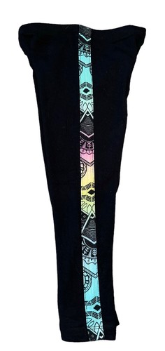 Flowers By Zoe girls black printed gradient pastel panel leggings size 5 - Picture 3 of 3