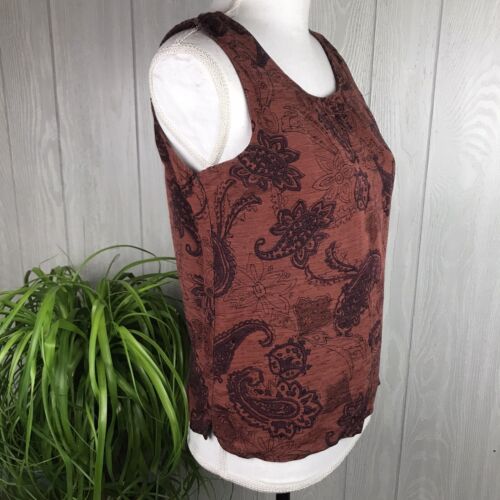 Canotta vintage Nomadic Traders misto seta e lino paisley taglia small - Foto 3 di 7