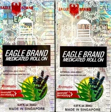 Eagle Brand Medicated Oil Pain Relief Aromatic Roll-On 0.27fl(Pack of 2)-07/2030