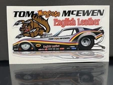 VRHTF NHRA "TOM THE MONGOOSE MCEWEN" CORVETTE FUNNY CAR 4" X 2.25" STICKER