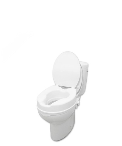 Pepe 4" Toilettensitzerhöhung mit Deckel, passend für die meisten runden und länglichen bis zu 15"