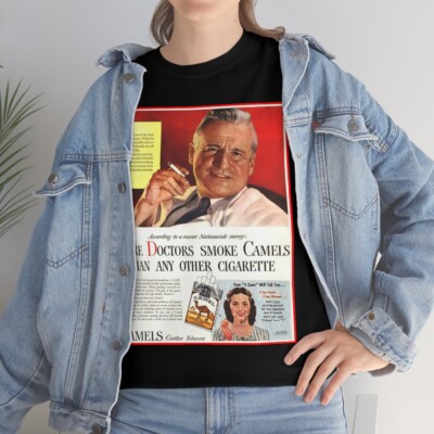 More Doctors Smoke Camel  Unisex Heavy Cotton Tee