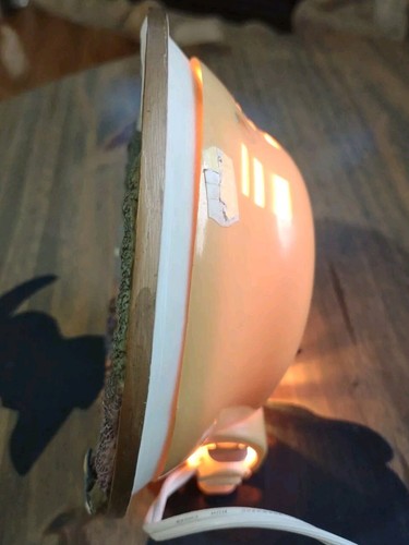 English Country Cottage Plate Night Light Ceramic 3D 6 3/4" House Kincaid Style - Picture 2 of 4