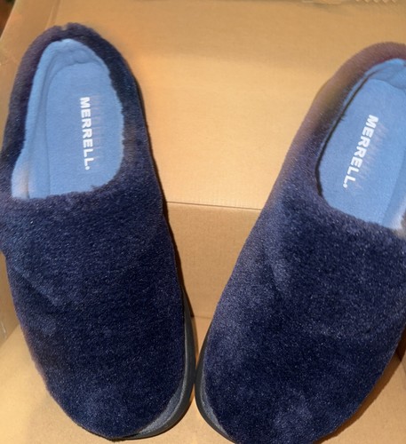 MERRELL HUT MIC 2 SLIDE COZY MENS SIZE 9 Might Night Blue - Picture 3 of 9