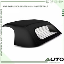 Black Convertible Soft Top W Glass Window For Porsche Boxster 05-12 Convertible