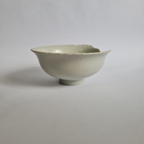 c.1300 Yuan Dynasty Shufu Bowl China Luanbai Chrysanthemum Flower Antique White - Picture 2 of 21