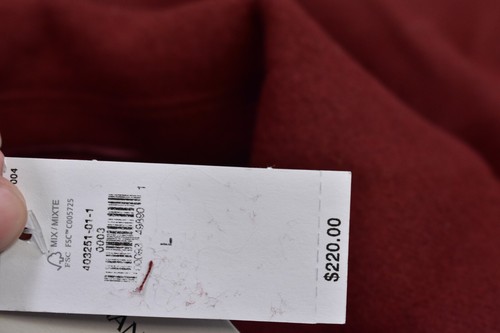 Banana Republic Double Cloth Coat Dark Spiced Rum Red Long Jacket Women's L - Picture 8 of 11