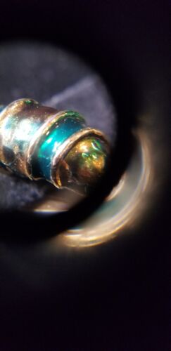Vantage Green & Gold Huggie Earrings - Picture 2 of 5