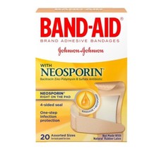 Band-Aid - 5570 Brand Bandages with Neosporin Antibiotic Ointment Assorted Si...