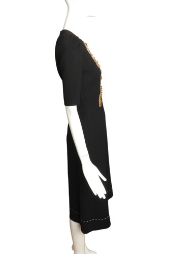 DOLCE & GABBANA- 2016 Black Mirror Fairy Tale Dress, Size 2 - Picture 5 of 8