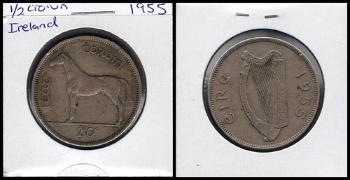 1928-1967 Ireland: ½ Crown (2 Shillings 6 Pence) Collection, 20 Coins-10x Silver - Picture 15 of 22