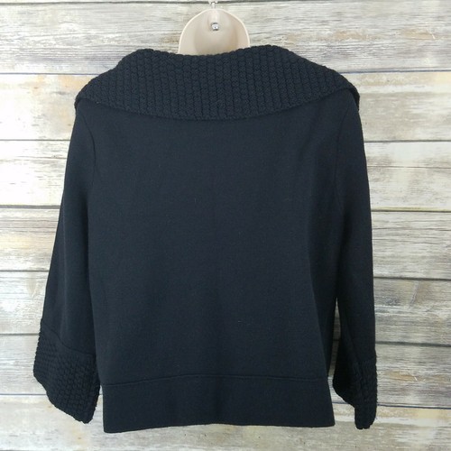 CAbi #502 Black Wool Blend Button-Down Sweater Size Medium - Picture 5 of 7