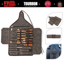 TOURBON Tool Spanner Carve Knives Roll Storage Pouch Chisel Pockets-Daily Deals