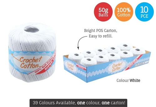 10x 50g 40+ colour Crochet Cotton Ball Knitting Yarn 100% Cotton Thread Hand - Picture 33 of 45