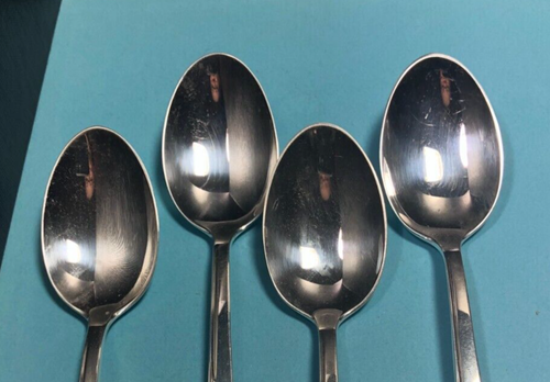 4 Vtg REED & BARTON Sterling CLASSIC ROSE Teaspoons - No Monograms 129.5g - Picture 2 of 6