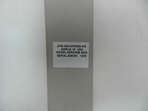 JFW Industries Model 50PD-645 SMA 2-Way Power Divider / Combiner 0.5-6 GHz 50Ohm - Picture 2 of 4