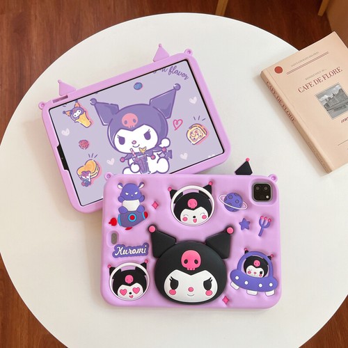 For Apple iPad 10th 9 8 7 mini 6 5 4 3 Air 1 2 Pro Kuromi Shockproof Case Cover - Picture 9 of 11