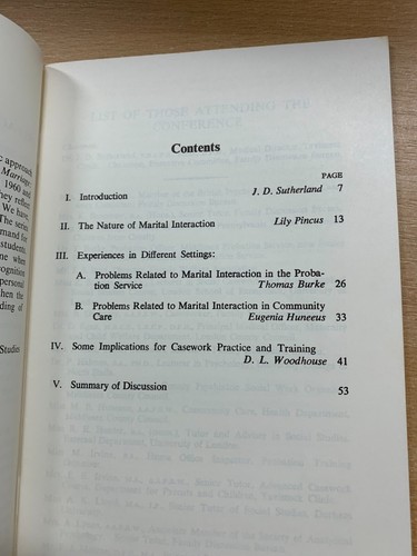 1977 "The Matrimonial Relación como Un Enfoque Para Casework" Rústica Libro (Ll - Picture 6 of 10
